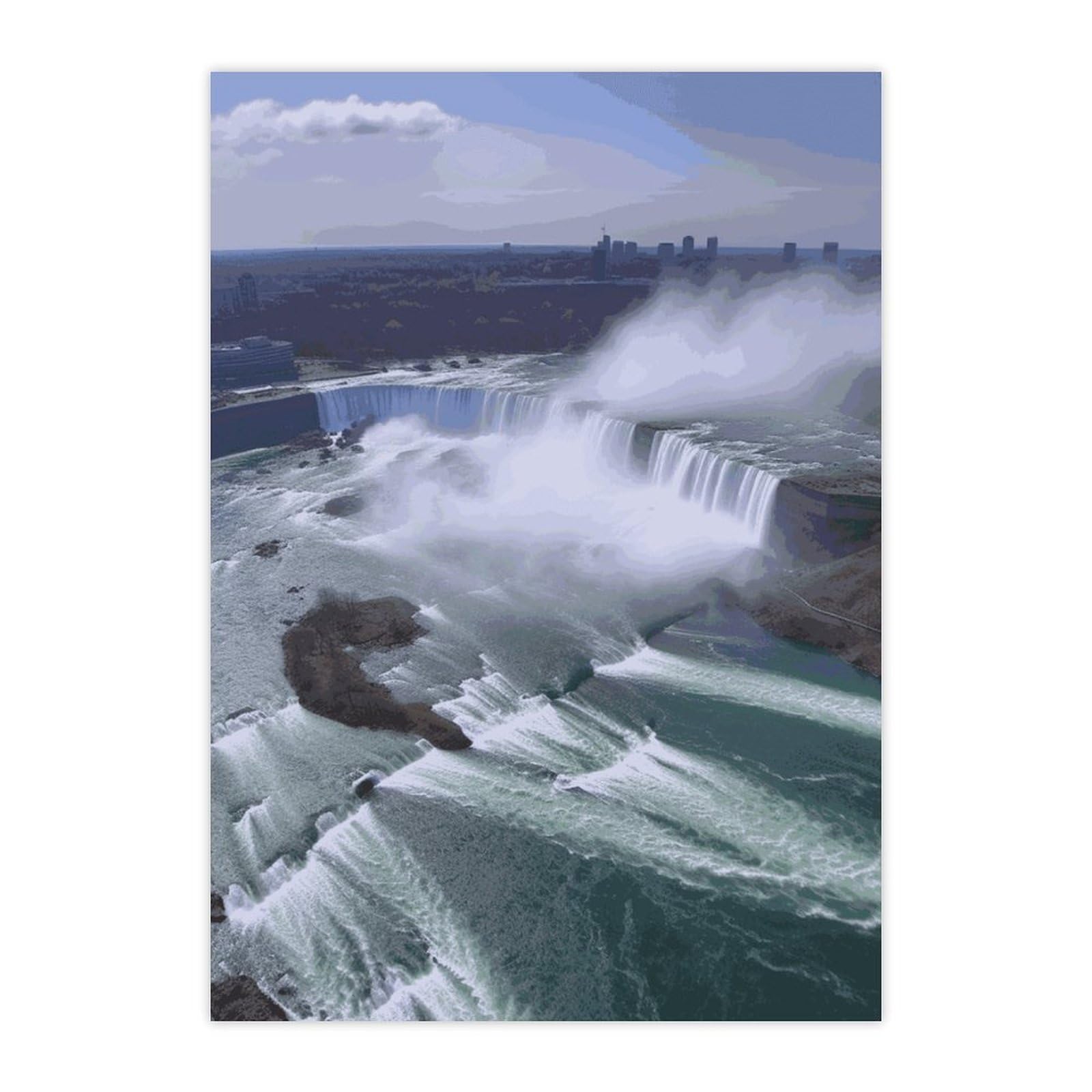 Autocollants Niagara imperméables à haute adhérence pour pc et bouteilles