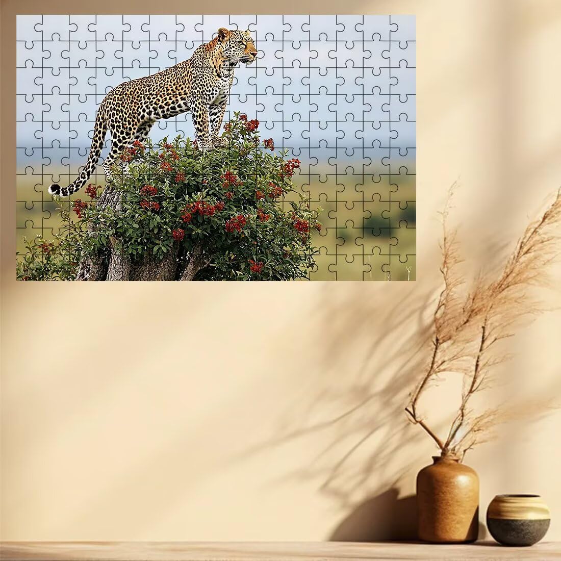 Puzzle 1500 elementów dla dorosłych, puzzle 1500 elementów lamparta, fabryczne puzzle dla dorosłych z wykwintnym pudełkiem do pakowania, gry edukacyjne, duże drewniane puzzle na prezent dla kobiet