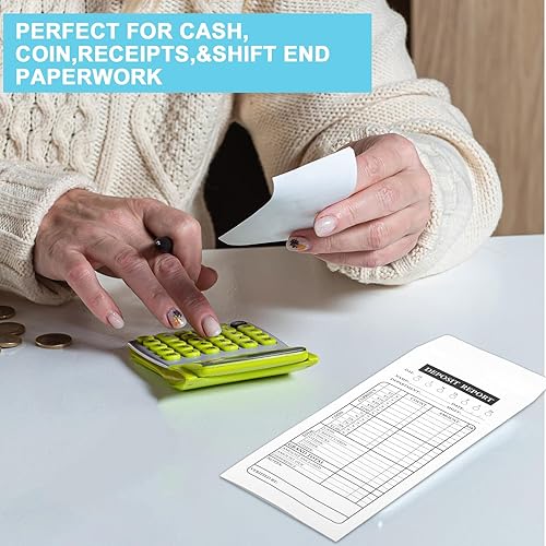 Miniatura 12 de Qilery 1000 sobres de depósito en efectivo a granel de 4 1/8 x 9 1/2 pulgadas, sobres de cajero para planificación de presupuestos, bancos