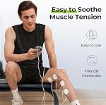 AUVON 3-in-1 TENS Machine, TENS EMS Muscle Stimulator with 40 Intensities for Gradual Shoulder, Sciatica, Back Pain Relief, 24 Modes Rechargeable TENS Unit Massager with 12 TENS Pads
