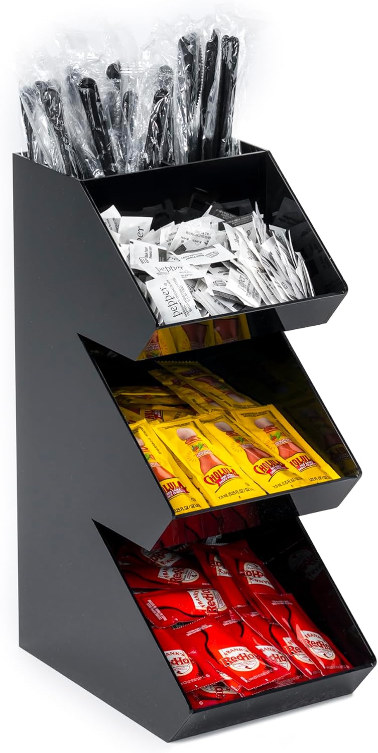 Amazon.com | Inevibe Condiment Holder Stand - 3 Tier Compartment for ...