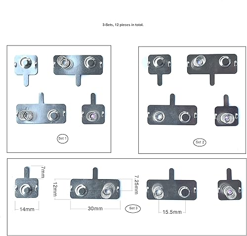 Miniatura 2 de AA - Contacto de resorte de batería niquelado, 12 piezas (paquete de 3 juegos)