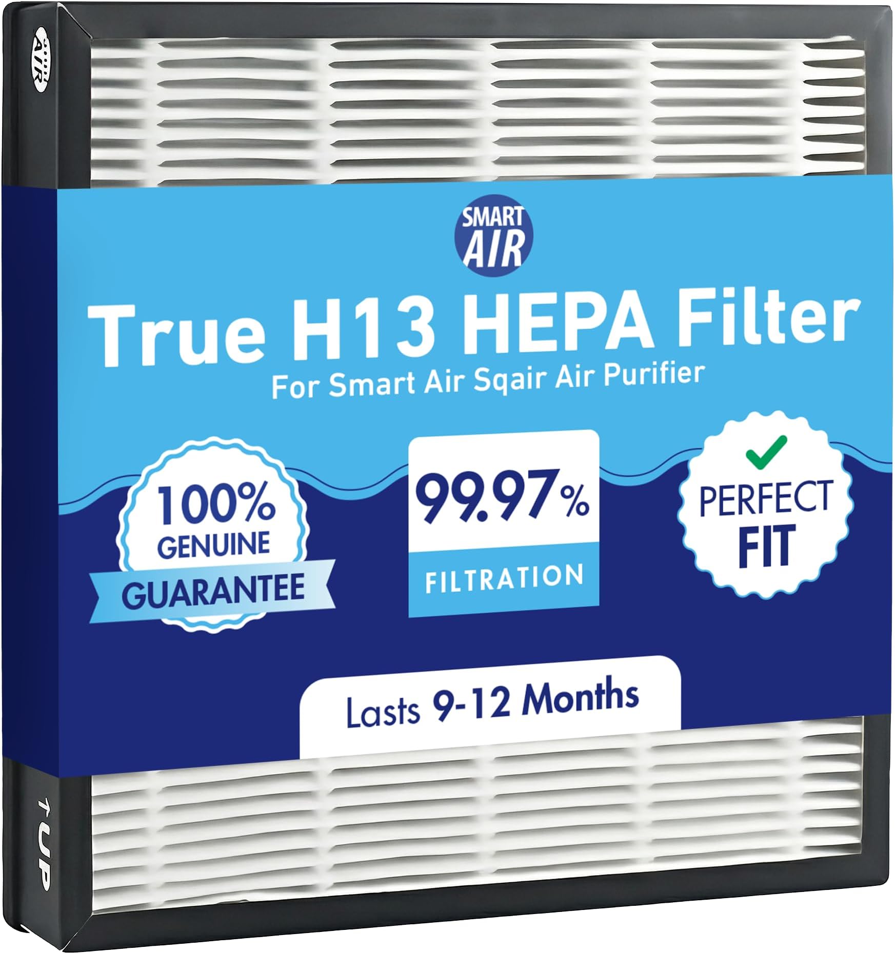 (aka Smart Health Sqair Genuine Replacement HEPA Filter | High-Efficiency Particle Filter for Dust, Smoke & Pollen | Compatible Genuine HEPA Replacement Filter (1 Pack)