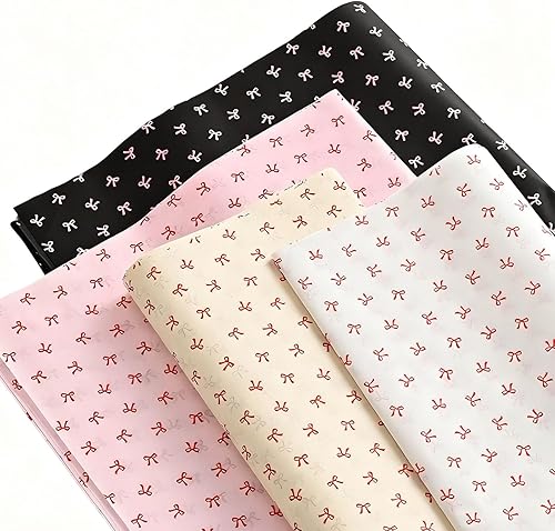 Treasurecove Papel de regalo de lazo elegante de 4 colores, 20 hojas, papel crepé grueso de 1.46 oz para envolver regalos, ramos de flores y