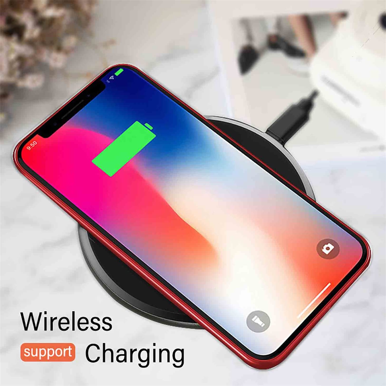 NEINEI Custodia Per IPhone 13 Mini – Cover Sottile Opaca Antigraffio, Rosso, Superficie Opaca E Antiscivolo - 2