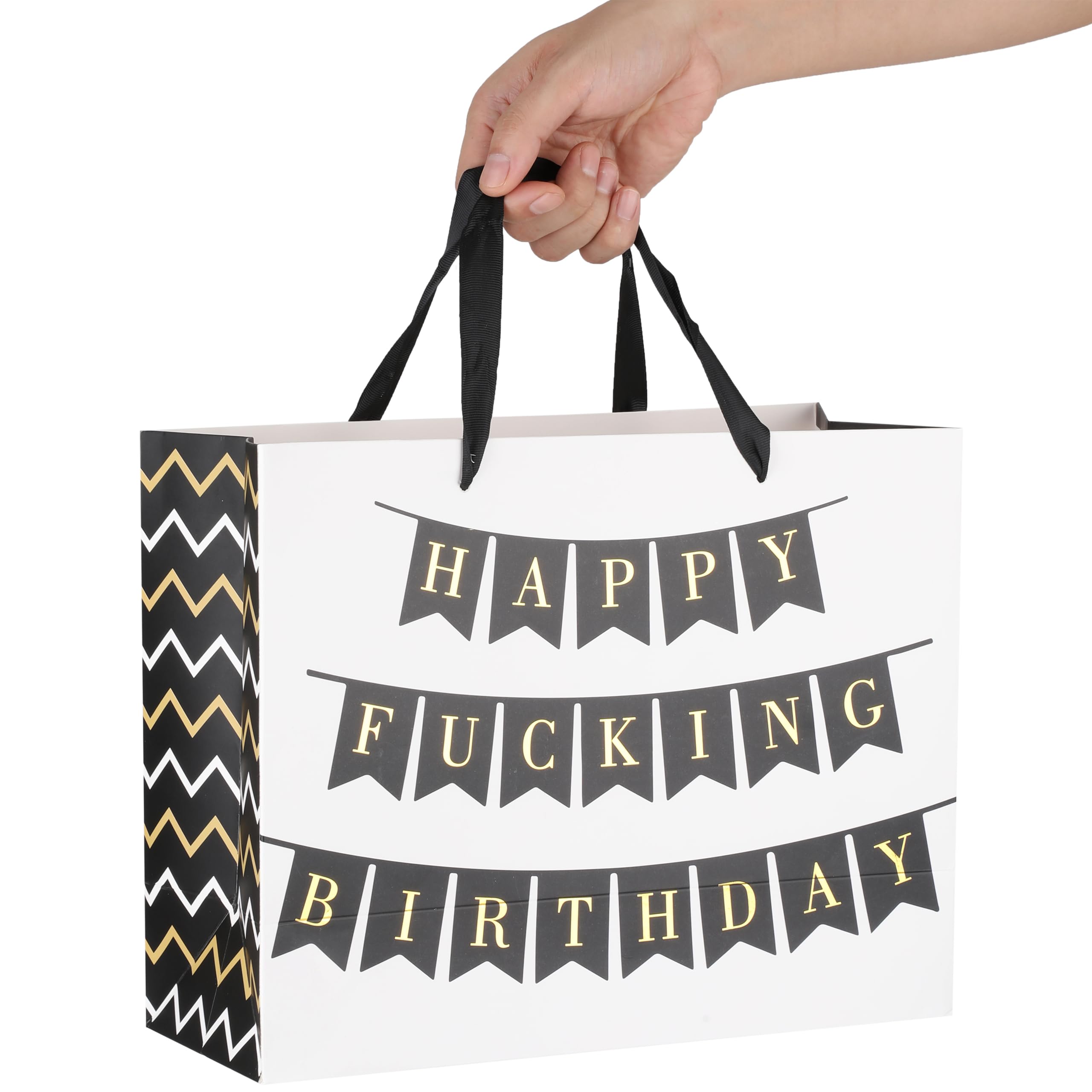 MuAnGlleeB Birthday Gift Bags 13-Pack - Large 14x10x5 Inch Party Favor Bags With Cards & Tissue