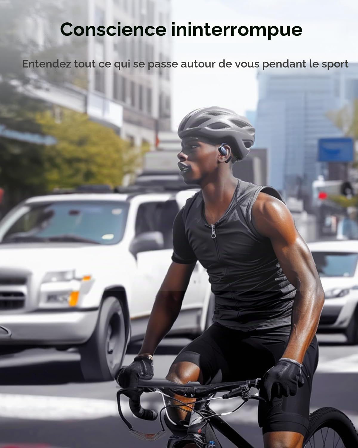 Baseus Eli Sport 1 Écouteurs Open Ear Bluetooth, Acoustique Directionnelle, Basses Puissantes, Ultra-légers, Résistants à l'eau IPX4, Microphones ENC, Bluetooth 5.3 pour la Course, l'entraînement