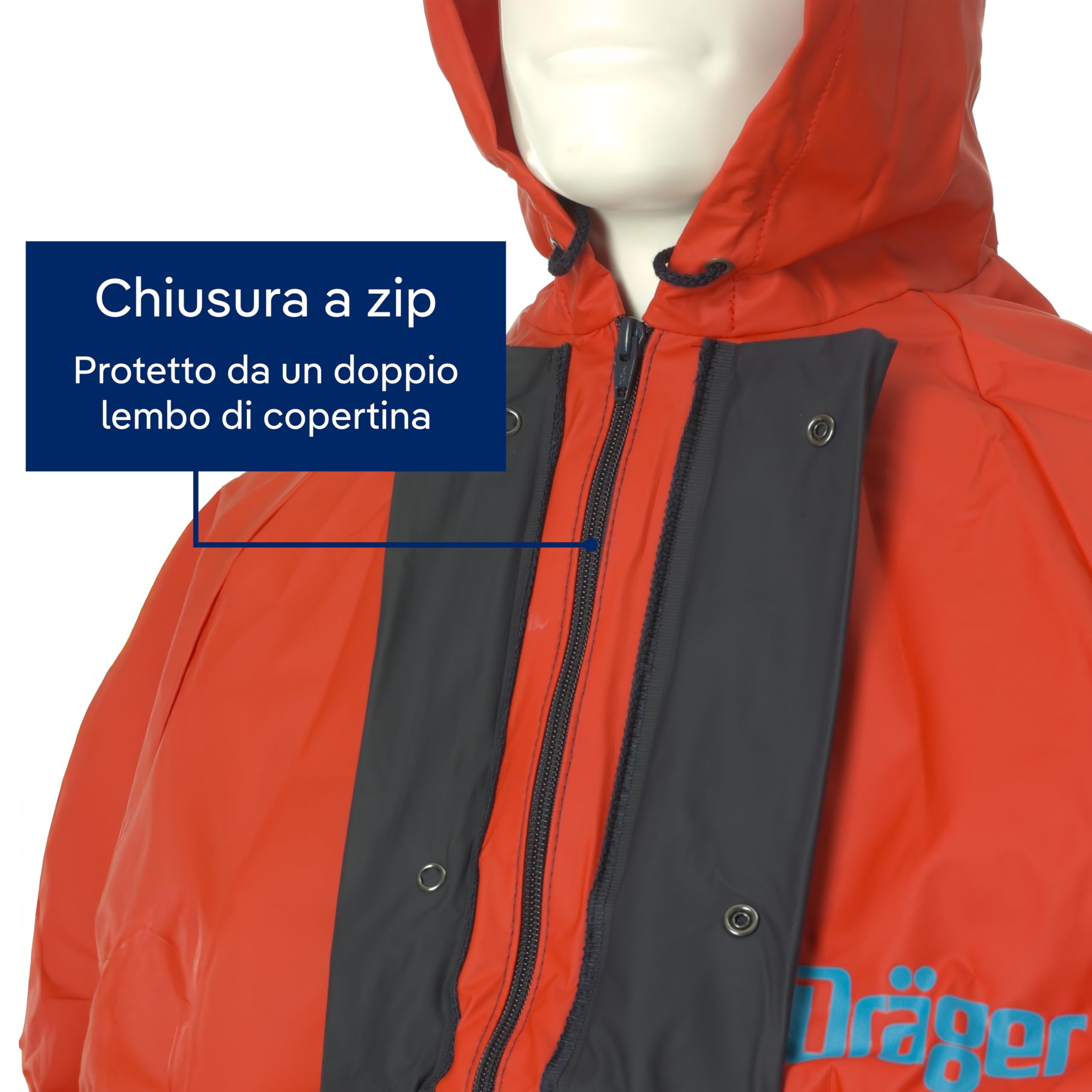 Dräger Tuta protettiva SPC 2400 Flexothane | Tuta di sicurezza con tessuto traspirante | Particolarmente leggera con circa 0,7 kg
