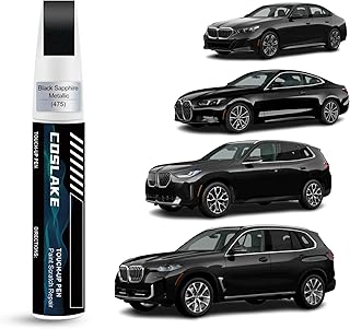 Car Touch Up Paint(Black Sapphire Metallic(475)) for BMW, Car Paint Scratch Repair Kit, Quick & Easy Solution to Repair, 2 in 1 Scratch Remover Pen with Color-Matched