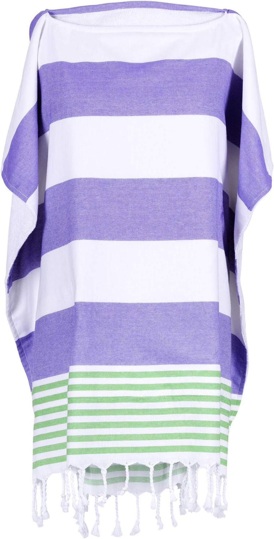 Turkish Towel Poncho with Terry Cloth Lining - The Perfect Bathing Suit Cover Up for The Beach & Pool.