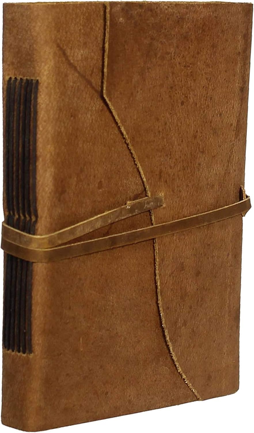 RARE & RUSTIC Leather Journal Writing Notebook - Antique Handmade Leather Bound Daily Notepad for Men & Women Unlined Paper 6X8 Inches