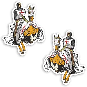 Destination Vinyl Ltd 2 x 10cm Medieval Knight Stickers - Middle Ages ...