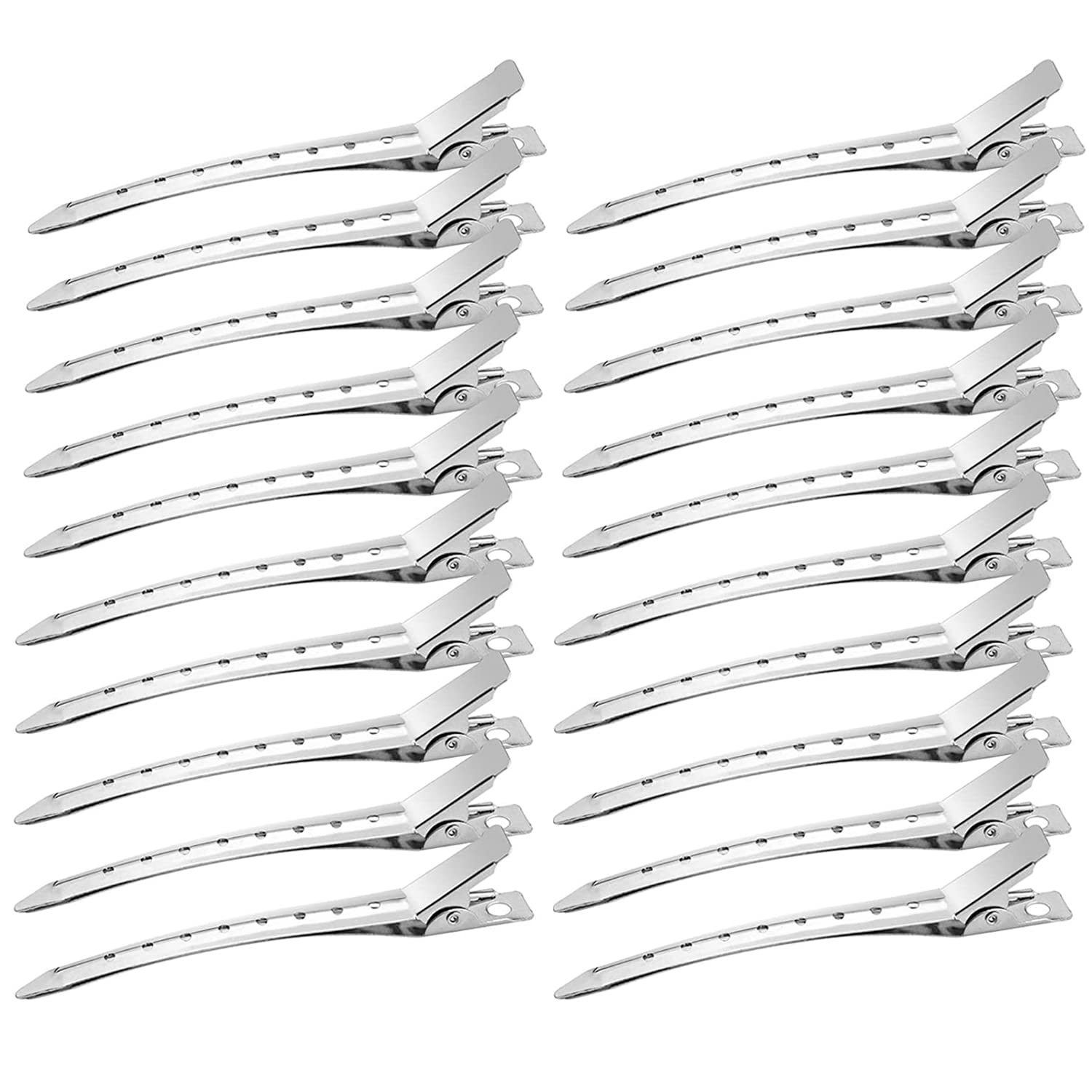 Hair Clips for Styling Sectioning 24Pack, Metal Duck Bill