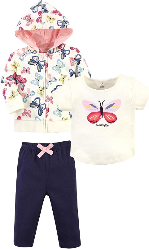buzo con capucha, body o remera y pantalón de algodón orgánico para bebé