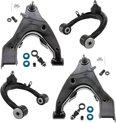 Miniatura 332 de Detroit Axle - Kit de brazos de control AWD para cargador Chrysler 300 Dodge Challenger Magnum, 2 brazos de control superiores delanteros con rótula