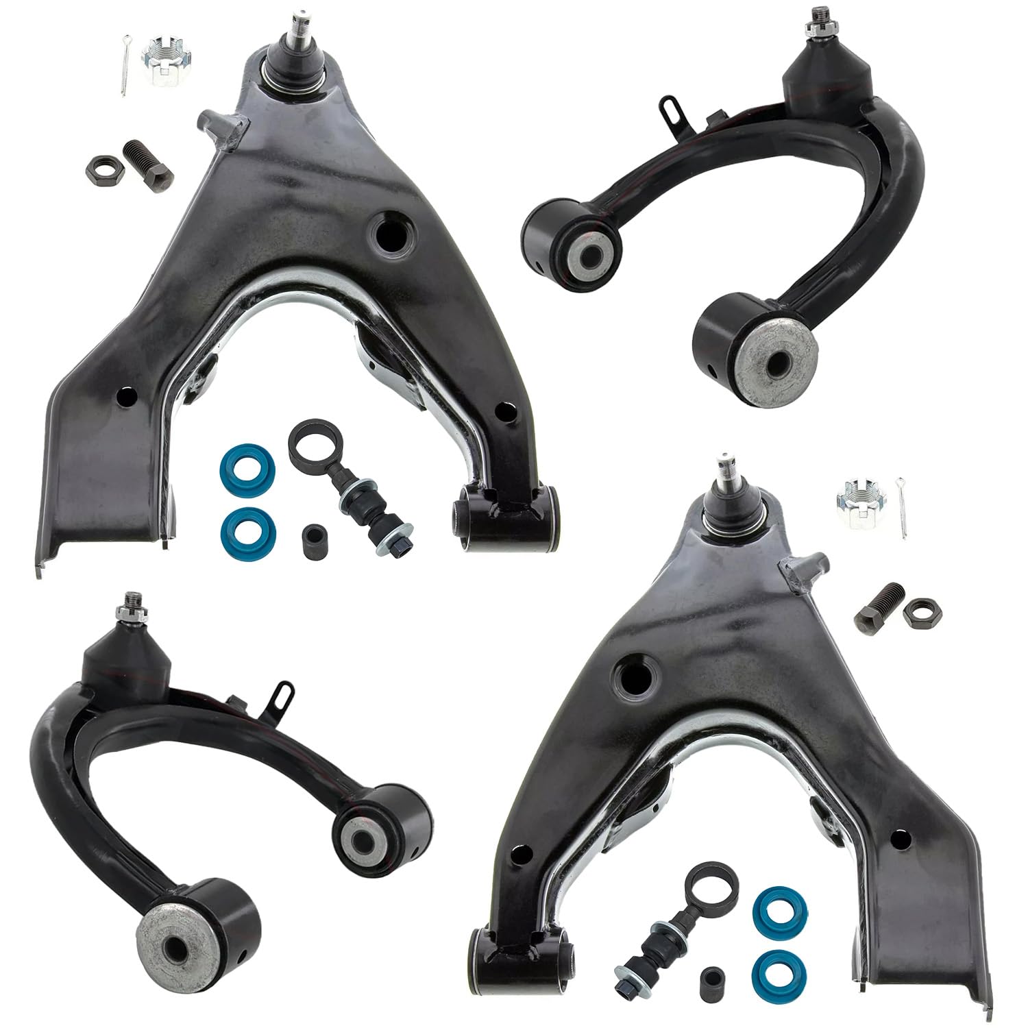 Detroit Axle - 6pc Front End Control Arms Kit for Toyota 1998-2007