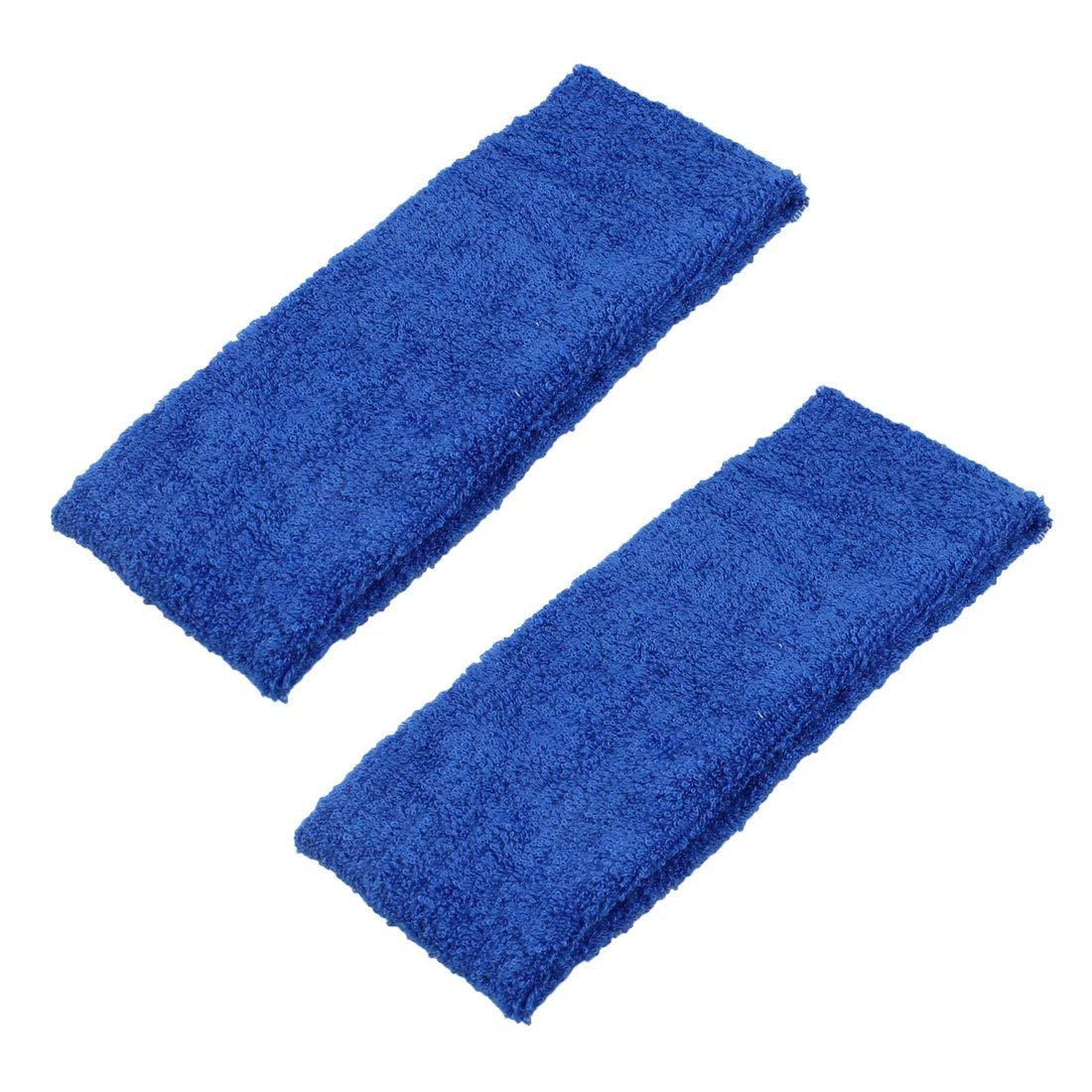 KTM Healthcare® Terrycloth Stretchy Elastic Tennis Runner Yoga Head Band 15.5cm Long 2 Pcs Blue-image-47