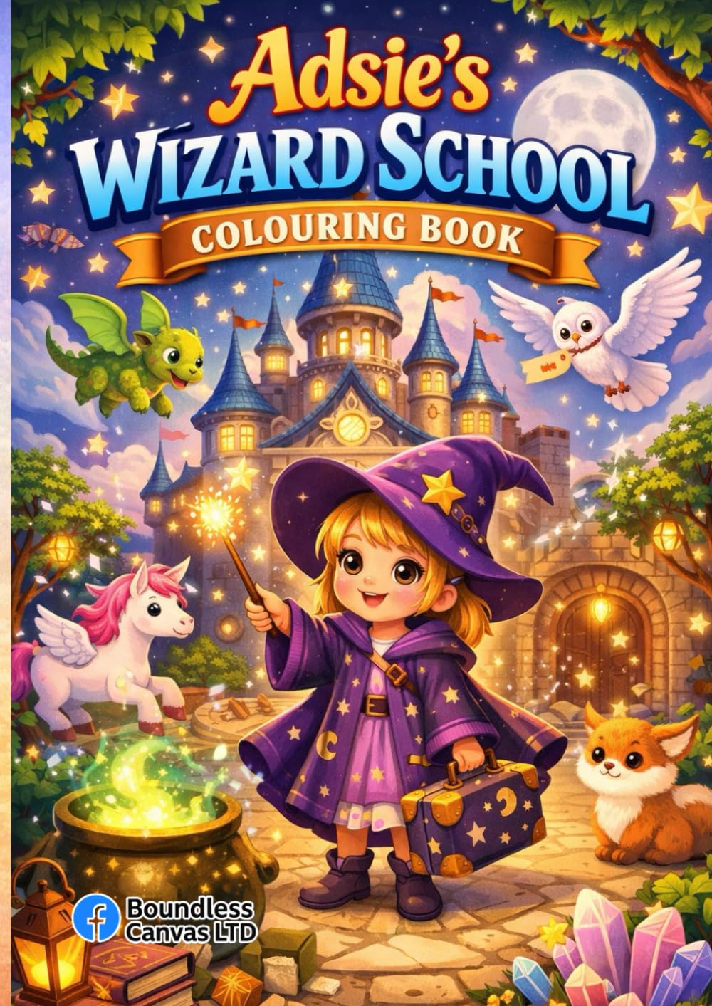 Adsie's Wizard School: Colouring Book - A4: A Magical Colouring Adventure for Young Wizards