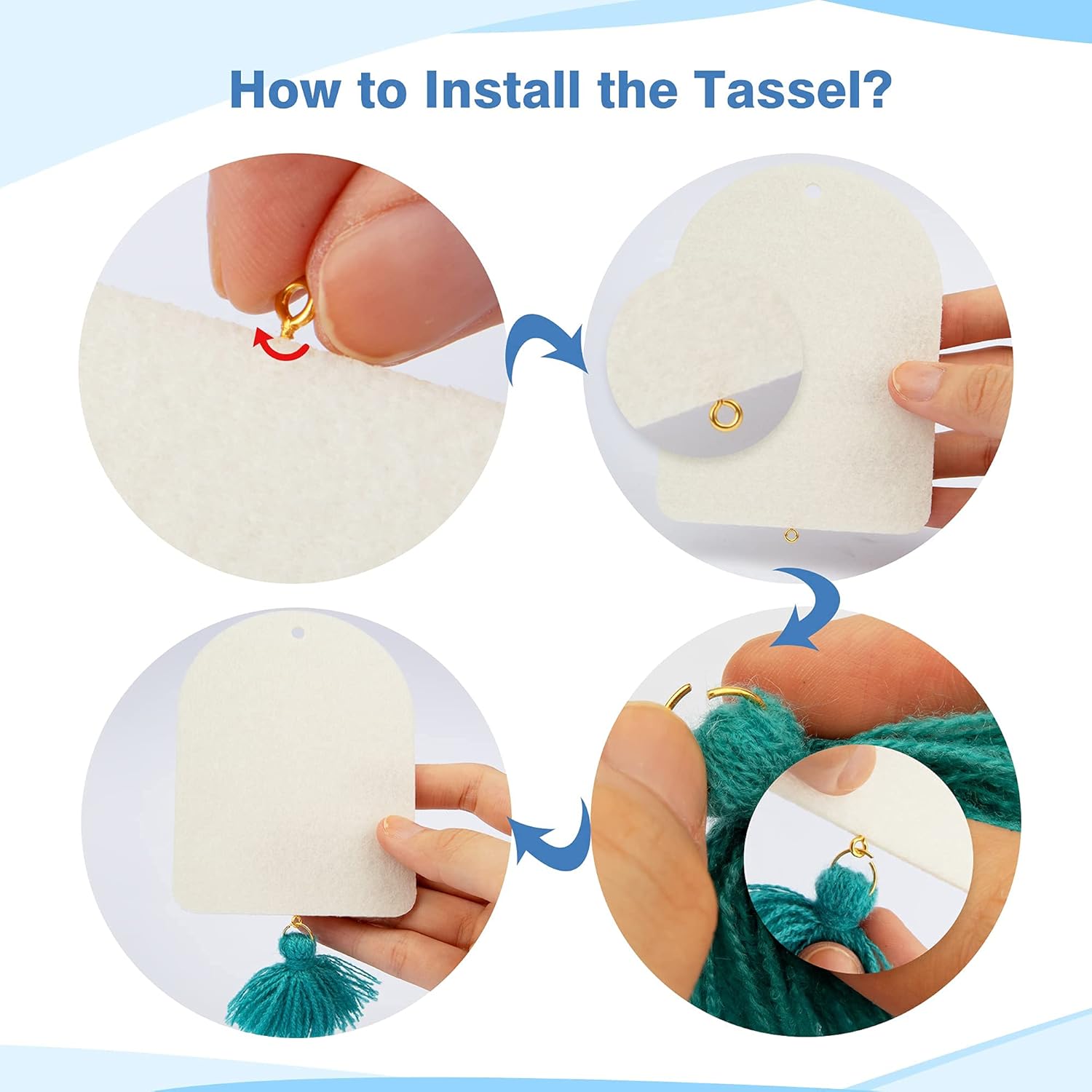 Temlum 40 Pcs Sublimation Air Freshener Blanks with 40 Pcs Tassels, Elastic Rope, Clear Bag, Sublimation Blanks Products DIY Air Freshener for Car, Home Hanging Decoration Sublimation Accessories - Image 4