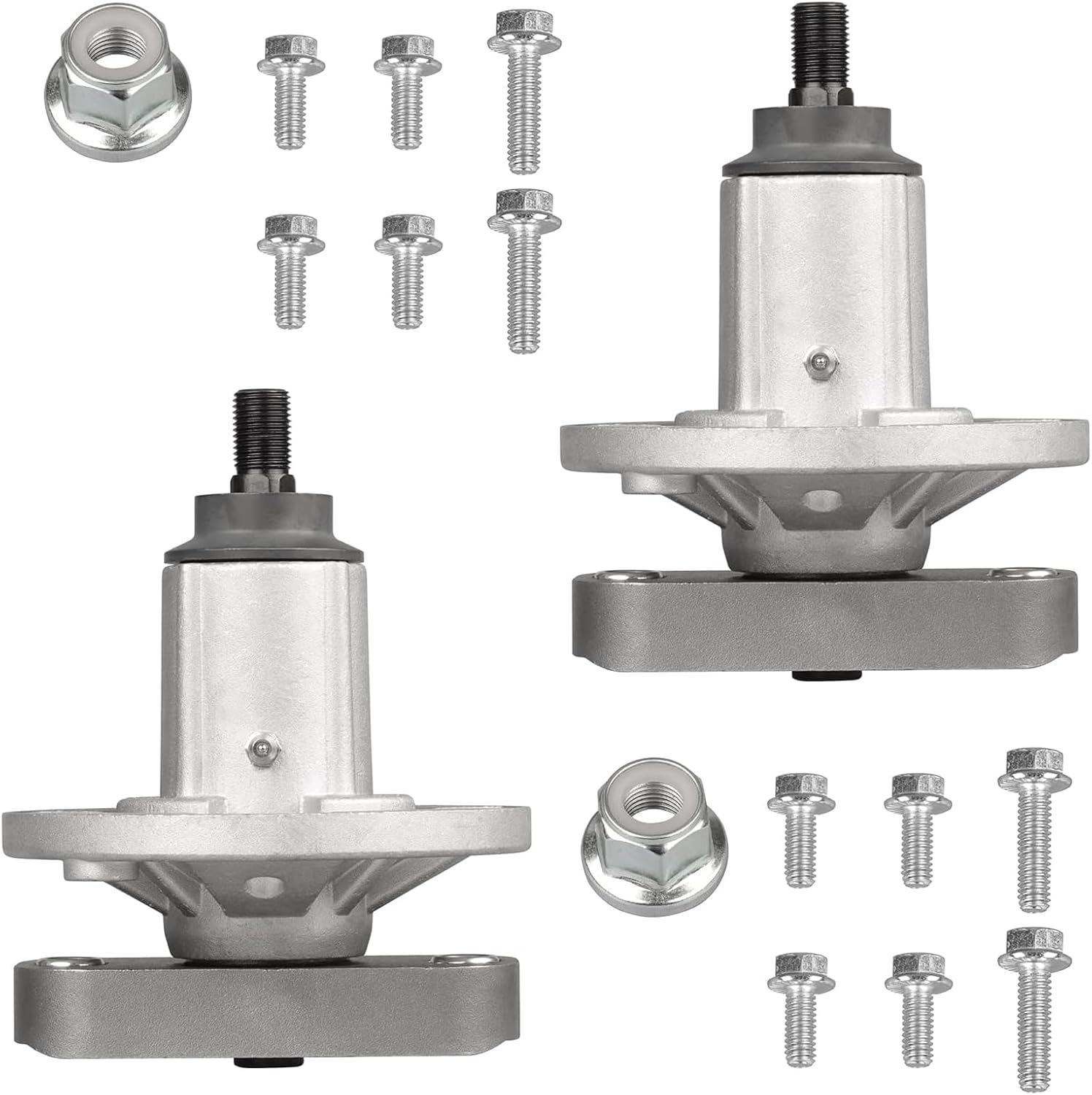 GY20050 Spindle Fit for John Dee re L100 L110 L120 Mower - Spindle with Grease Fitting Fit for John Dee re L107 L108 L118 L130 Lawn Mower with 42" 48" Deck, Replace GY20785, 2 Pack