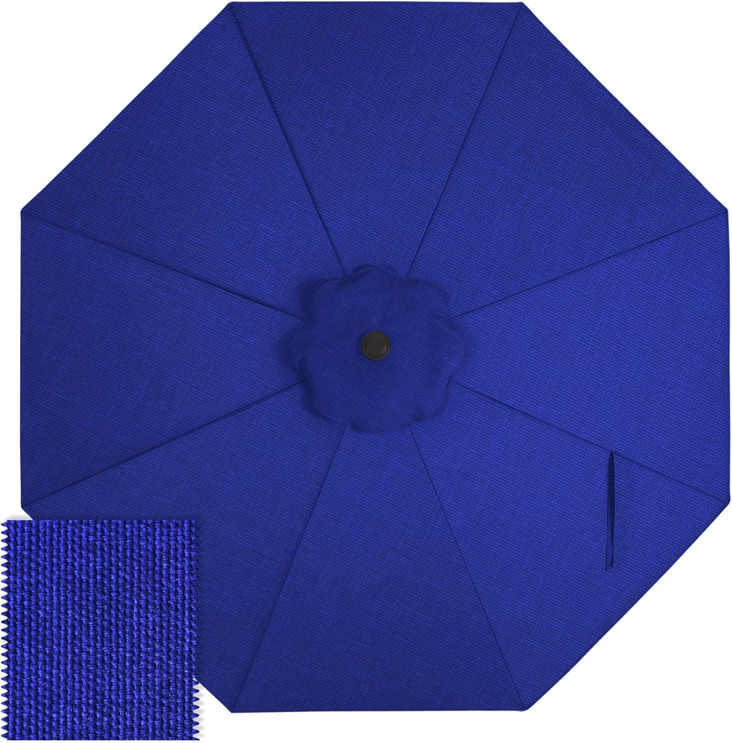 ABCCANOPY OLEFIN® 5-Year Non Fading 9FT Patio Umbrella Replacement Canopy Only (Gray Stripe)