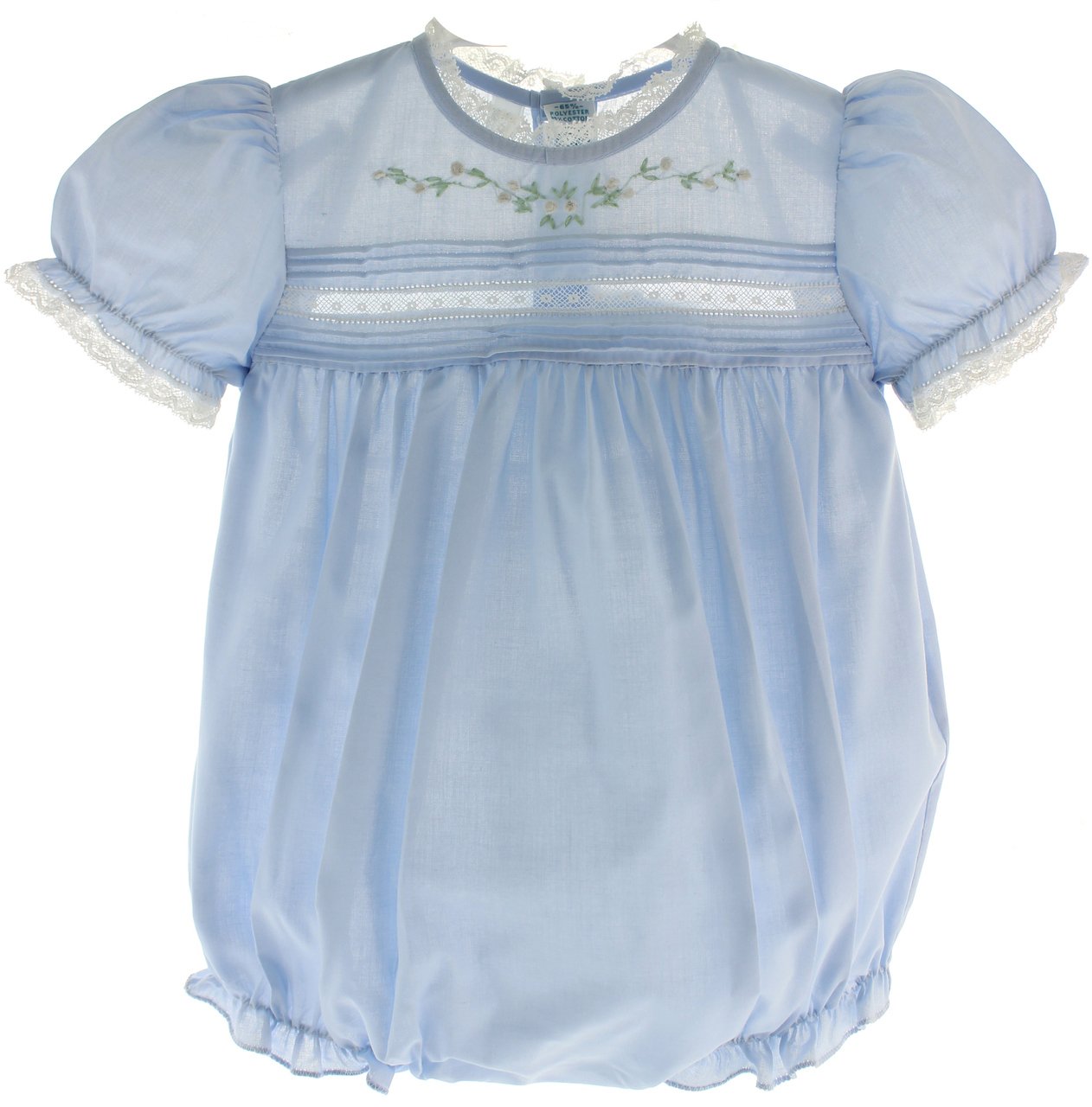 Feltman Brothers Infant Girls Blue Bubble Outfit Lace Trim 9M