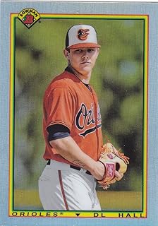 2019 BOWMAN CHROME DL HALL 1990 BOWMAN ROOKIE INSERT