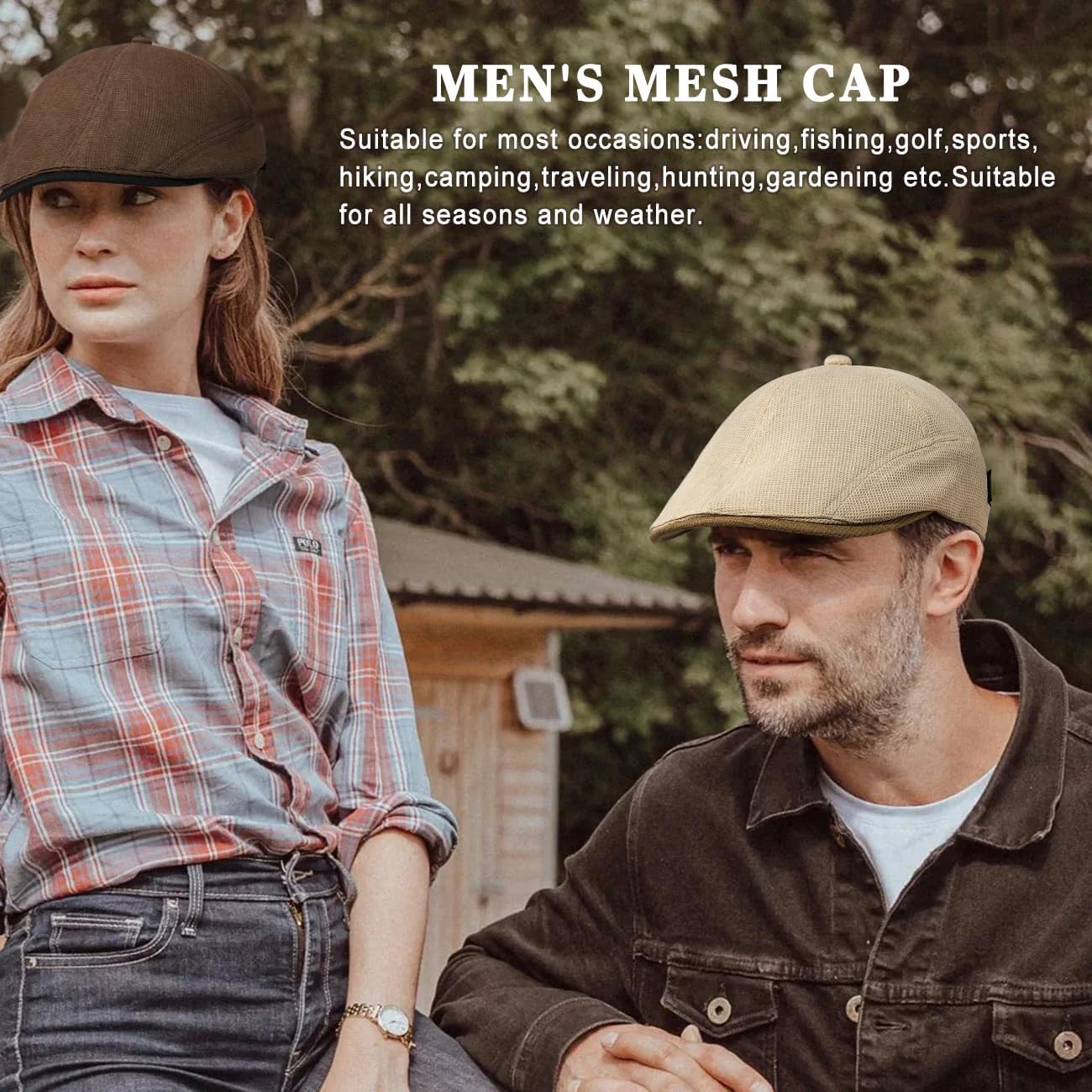 British Retro Newsboy Hat Breathable Painter Hat Adjustment Beret Ivy Cap Irish Cabbie Driving Hunting Hats - Image 6