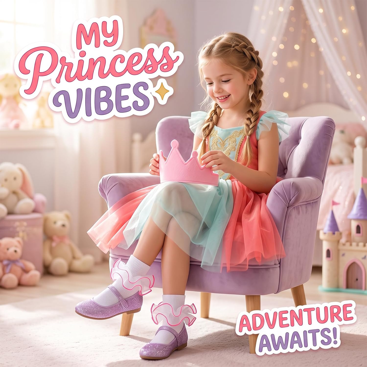 Girls Ruffle Socks Toddler Double Lace Frilly Socks Turn Cuff Ruffle Dress Socks Pageant Sock for Little Girl Kids