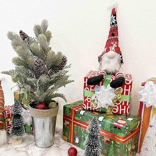 Miniatura 5 de Admired by Nature Coníferas esmeriladas de 20 pulgadas de alto con conos para decoración de Navidad, decoración del hogar, decoración de boda,