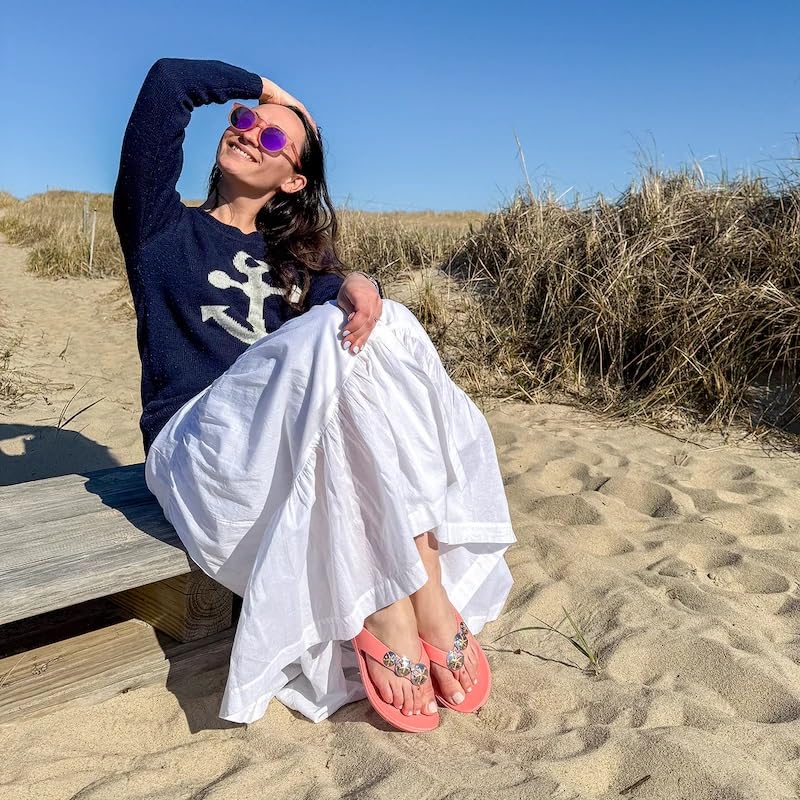 Oka-B Women's Mellita Gold Sand Dollar Flip Flop Sandal3