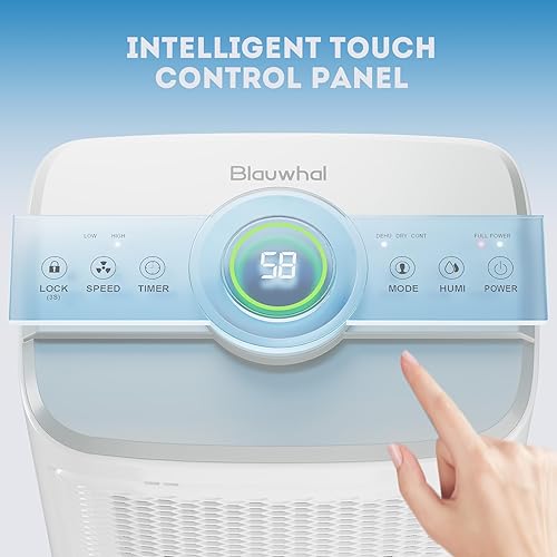 Miniatura 6 de Deshumidificador para sótano, deshumidificadores para el hogar con manguera de drenaje para baño de habitación grande, drenaje automático o drenaje
