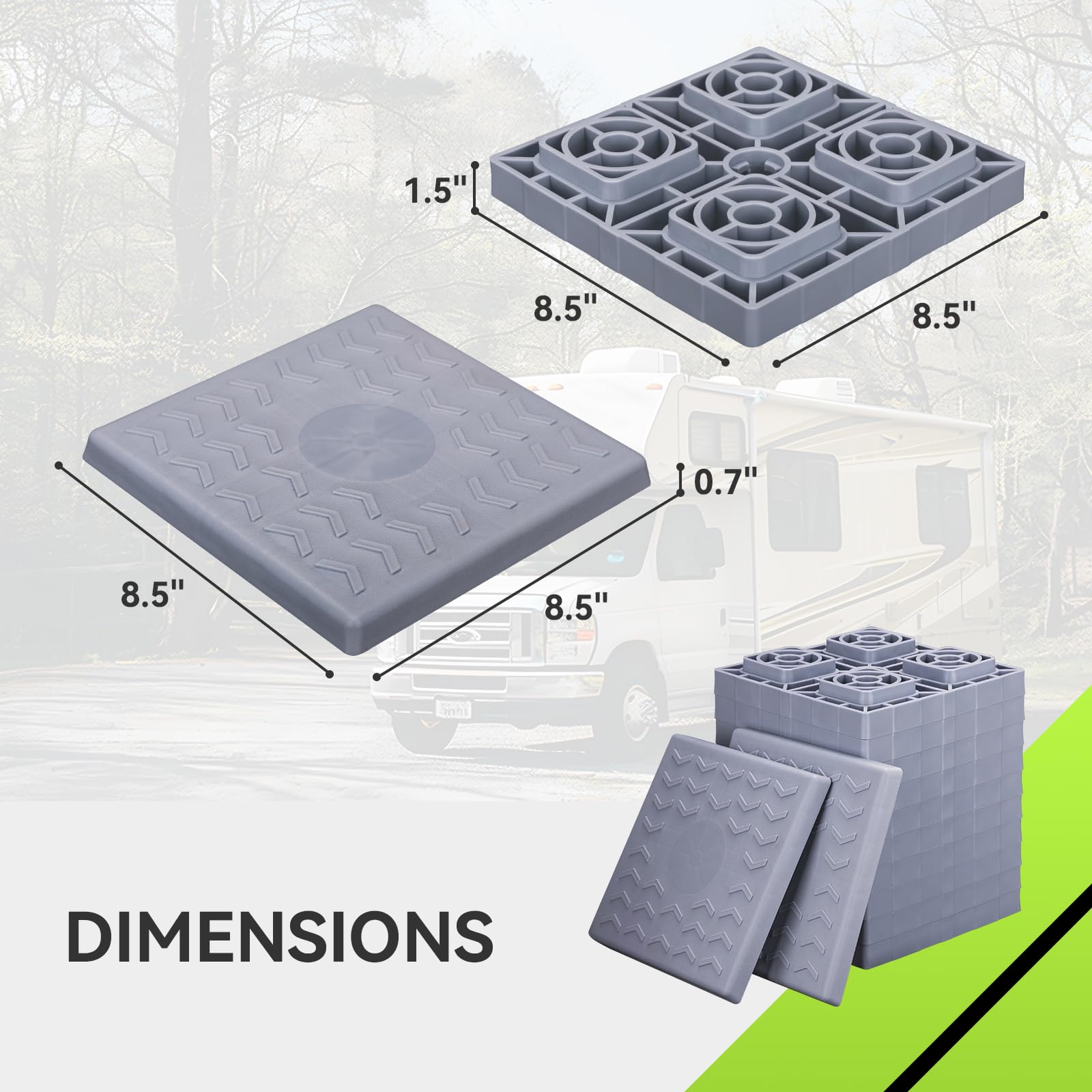 Snapklik.com : RV Leveling Blocks 12 Pack, Heavy Duty Camper Leveling ...