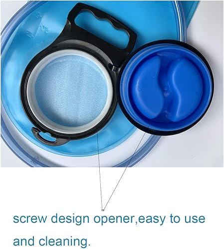 Miniatura 3 de Paquete de hidratación actualizado de 2 litros a prueba de fugas, sin BPA, repuesto para senderismo, ciclismo, escalada, ciclismo, correr, apertura