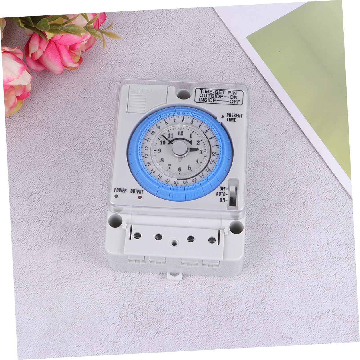 Sosoport Temporizador Mecánico Industrial para Cocina Diseño Simple, Material Pc Blanco, Fácil de Usar y Preciso para Hornear Pasteles y Control