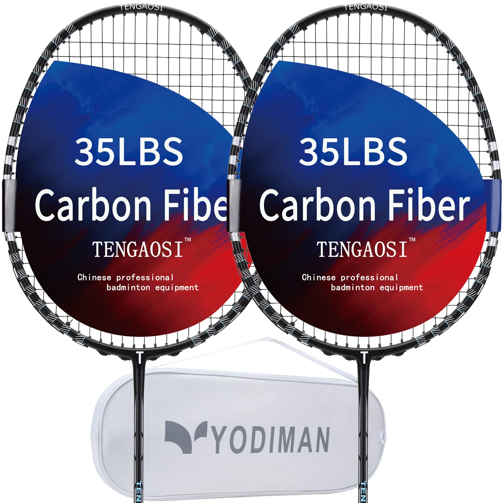 TENGAOSI 2-Pack Graphite High-Grade Badminton Racquets
