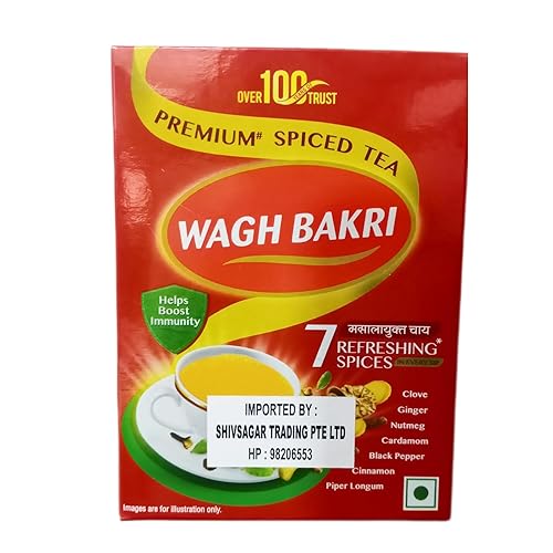 Wagh Bakri Masala té especiado hojas de té en paquete de exportación 1058oz