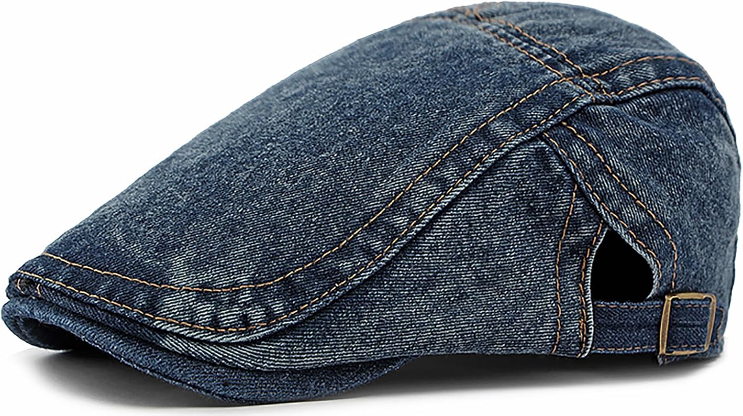 Men Denim Newsboy Flat Cap Ivy Driving Gatsby Cabbie Hat