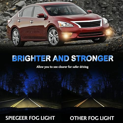 Miniatura 8 de Faros antiniebla Asamblea para 2013 2014 2015 Nissan Altima Sedán reemplazo faros antiniebla Kit lente transparente con interruptor y cableado H11