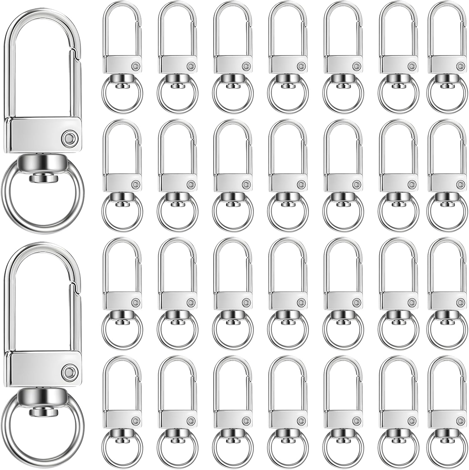 30Pcs Swivel Lobster Claw Clasps for Keychains
