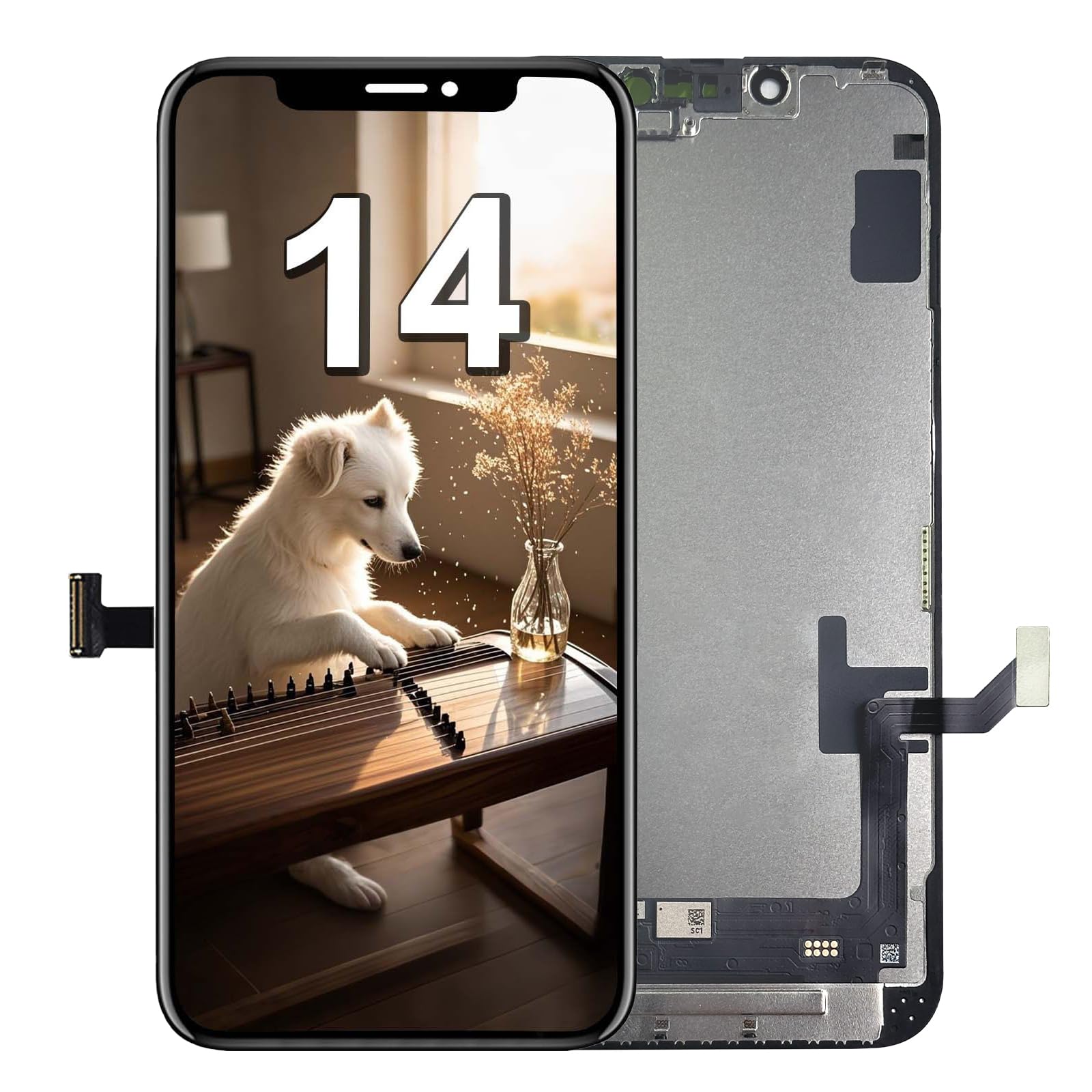 for iPhone 14 Screen Replacement 6.1 inch,LCD Display Touch Screen Digitizer Assembly Compatible with Model A2649 A2881 A2882 A2883 A2884(No Tools)