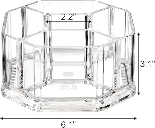 Miniatura 2 de Hiceeden Organizador de bolsas de té de acrílico, 5 compartimentos, soporte para paquetes de azúcar, caja de almacenamiento de condimentos de café