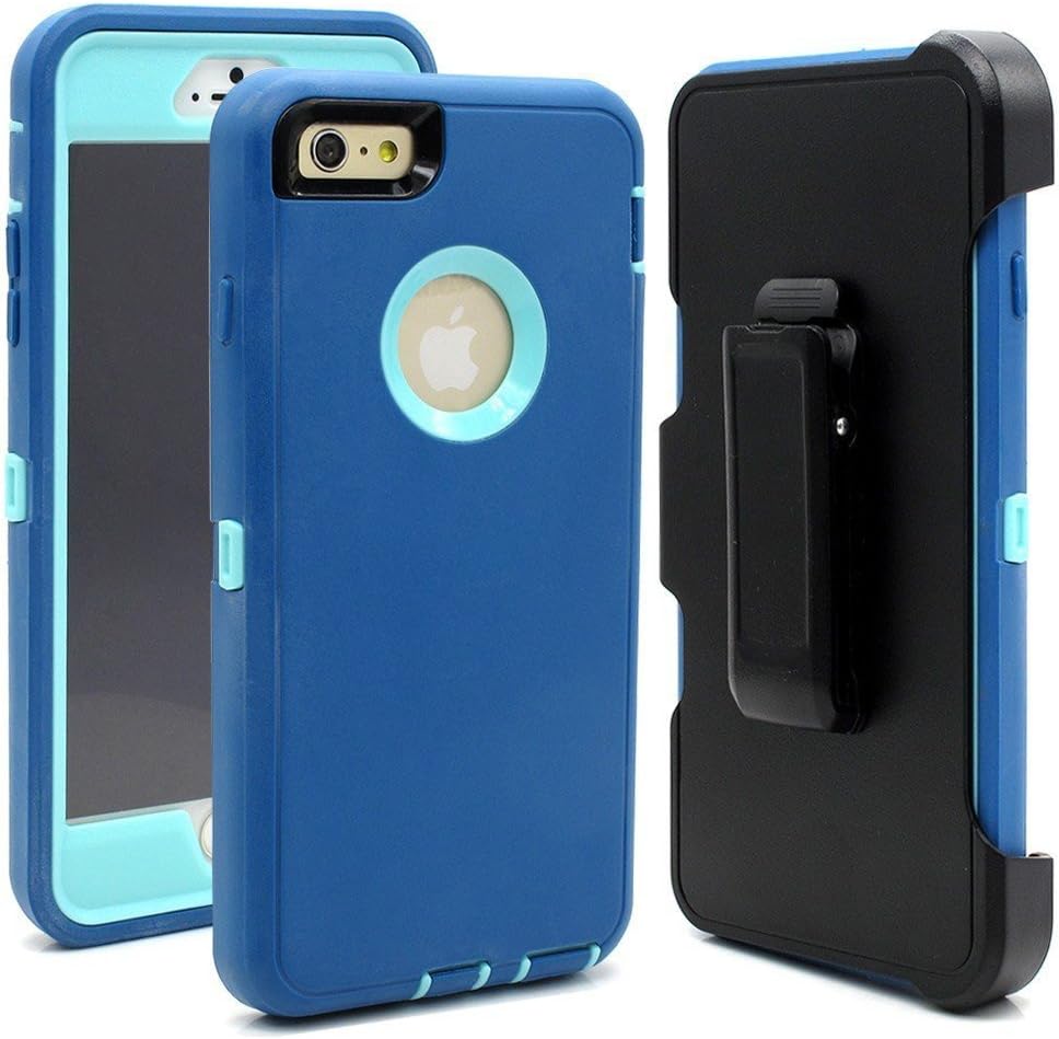 iPhone 6s Plus Case,Hary iPhone 6 Plus Scratch Protection Drop proof Dustproof Shockproof Hybrid Hard Shell Cover with Bumper for iPhone 5.5 Inch (Blue / Light Blue)