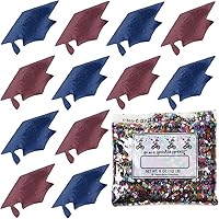 Vista 18 de Confeti Grad Cap Negro, Púrpura Combo - 2 bolsas de media onza (1 oz) (8400/8412)