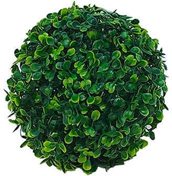 Artificial Grass Ball Plastic 11inch, Artificial Boxwood Topiary Plant Balls, Artificial Greenery Ball Decorative for The Front Door, Backyard, Porch, Patio and Wedding