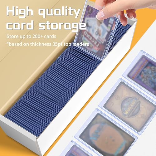 Miniatura 3 de sysdmno Caja de almacenamiento de tarjetas coleccionables para toploader, caja de almacenamiento de tarjetas de béisbol, 6 cajas de almacenamiento