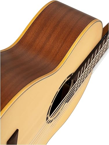 Miniatura 9 de Ortega Guitars Family Series Pro - Guitarra clásica de nailon de 7 cuerdas con bolsa derecha completa R133-7