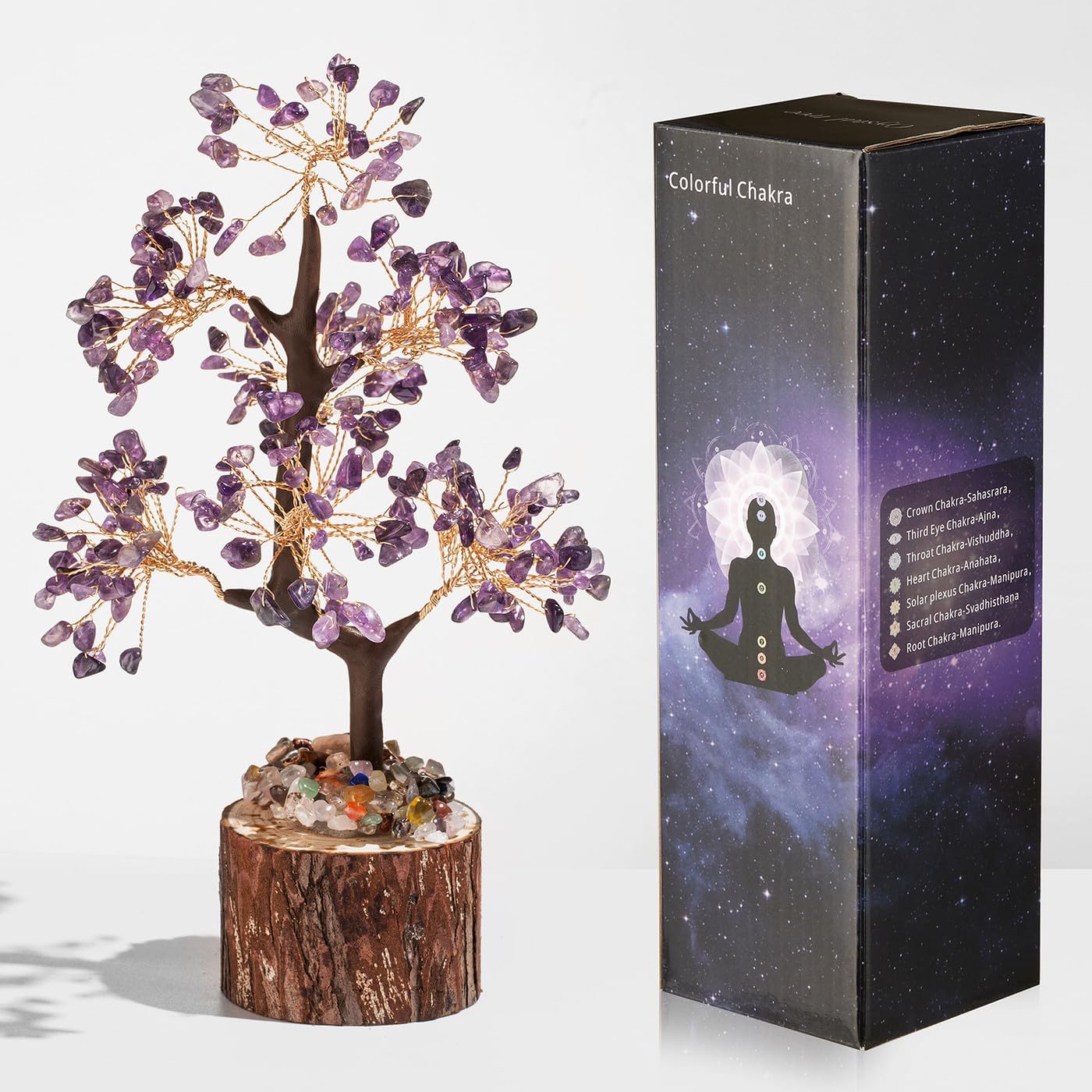 DUQGUHO Amethyst Tree Crystal Tree for Positive Energy