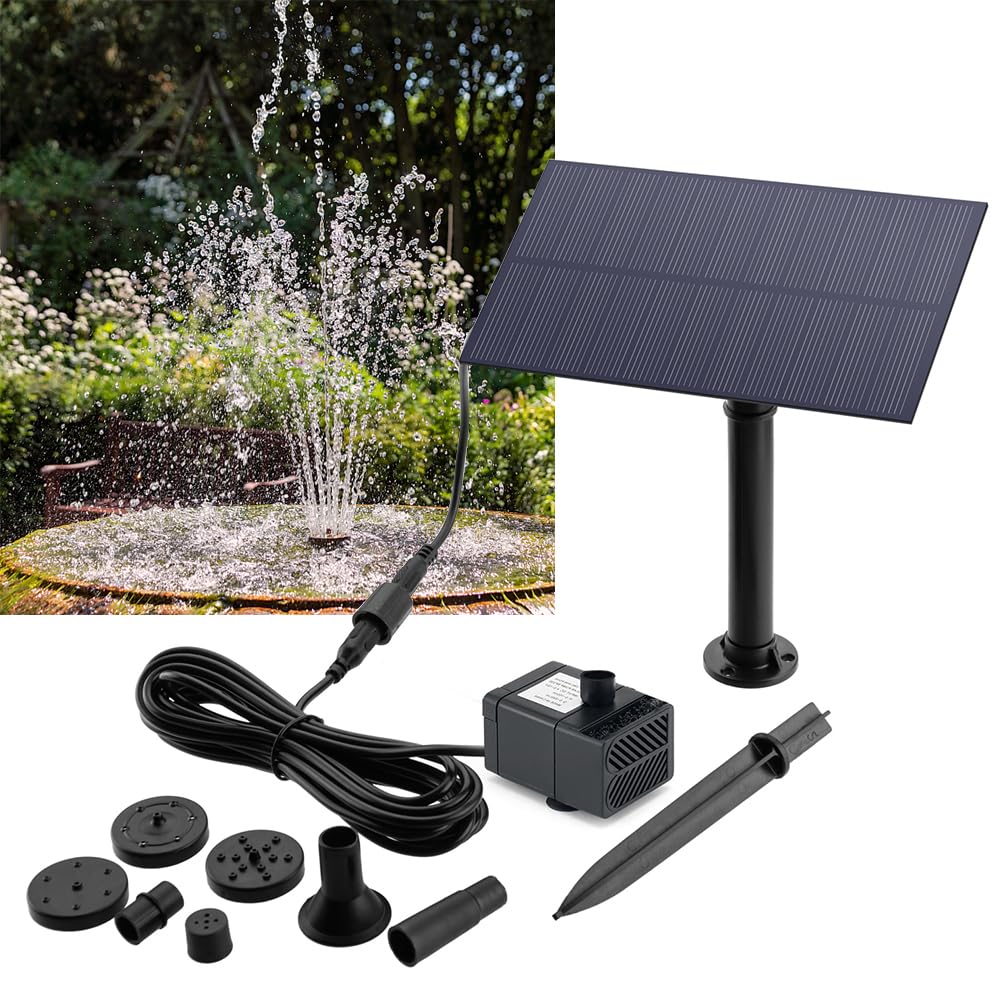 paneles solares, 5W 5V Panel de energía solar Bomba agua Decoración jardín con