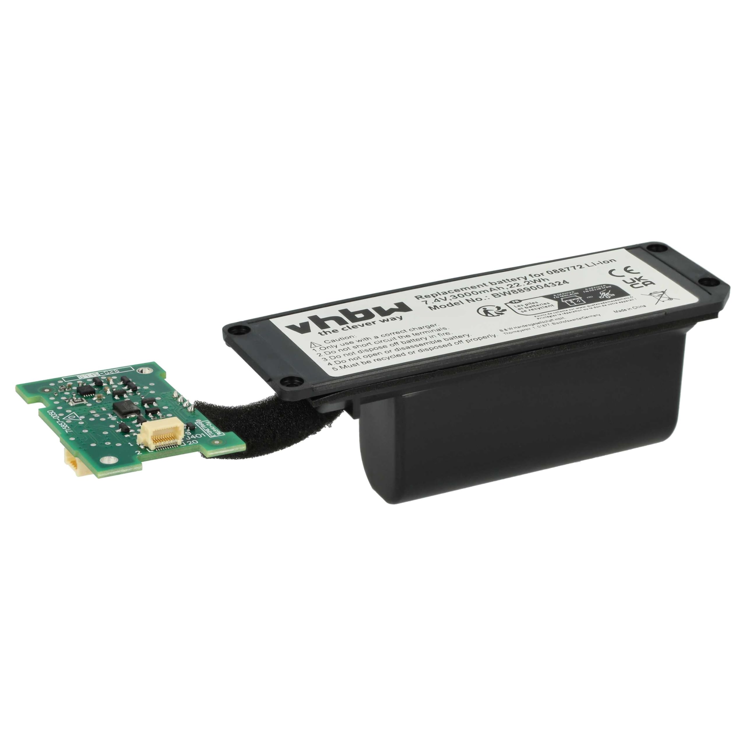 vhbw batteria compatibile con Bose SoundLink Mini 2 casse, altoparlanti, speaker - incl. circuito stampato (3000mAh, 7,4V, Li-Ion)